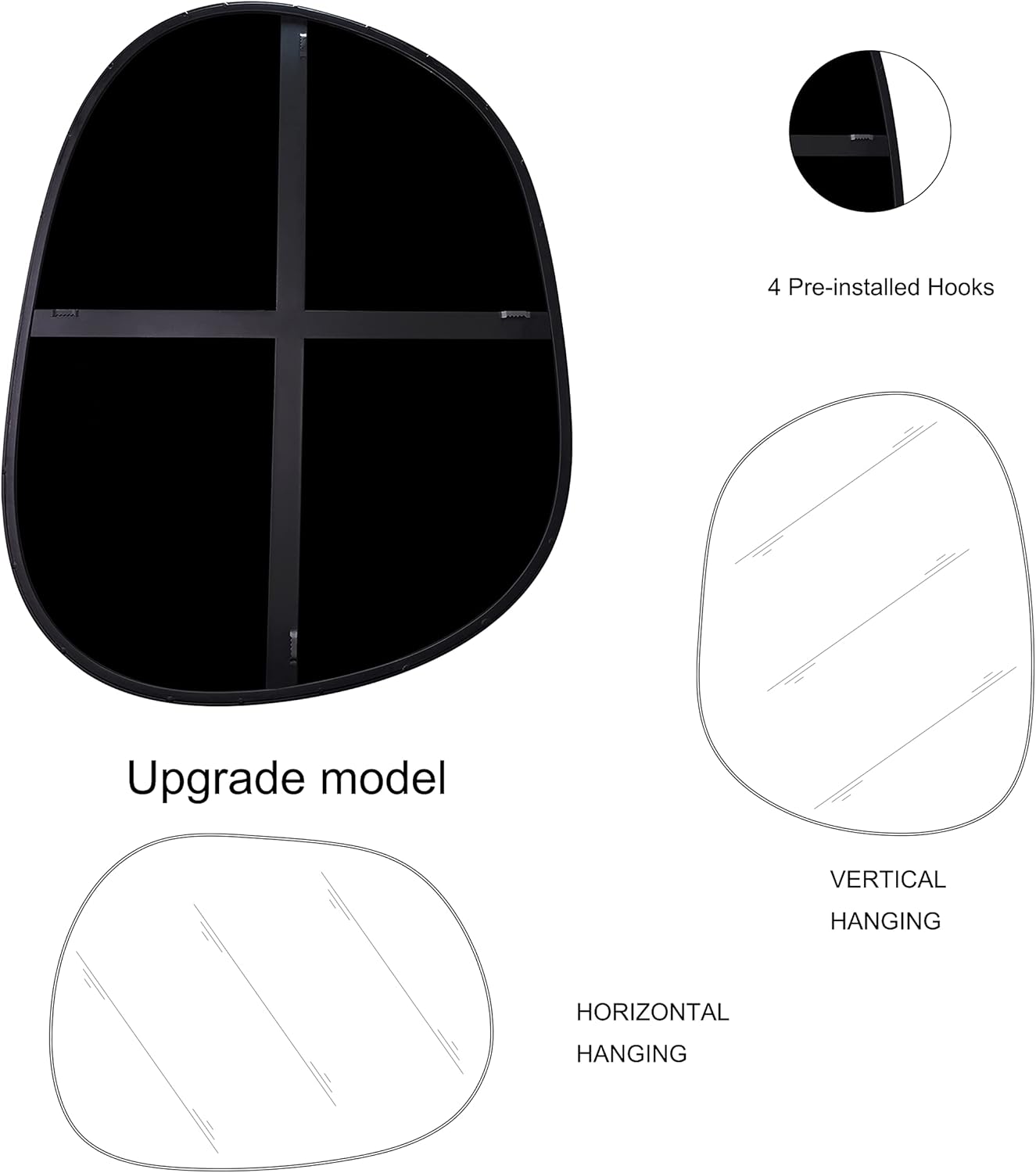 Asymmetrical Wall Mirror 21"*27"