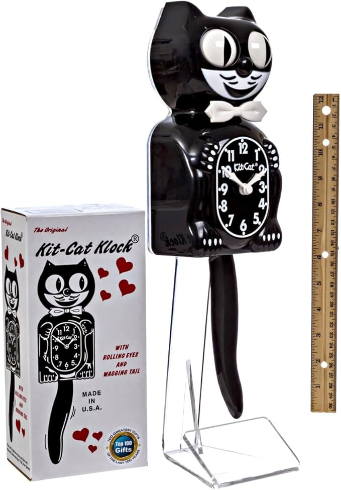 Classic Black Cat Wall Clock
