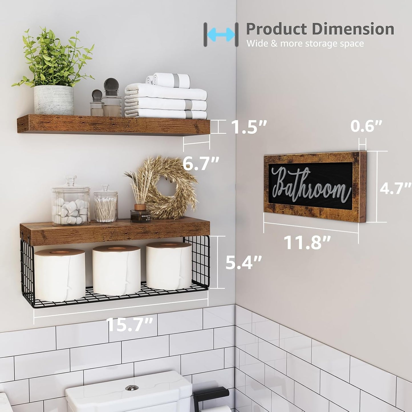 Bathroom Shelf Organizer Set