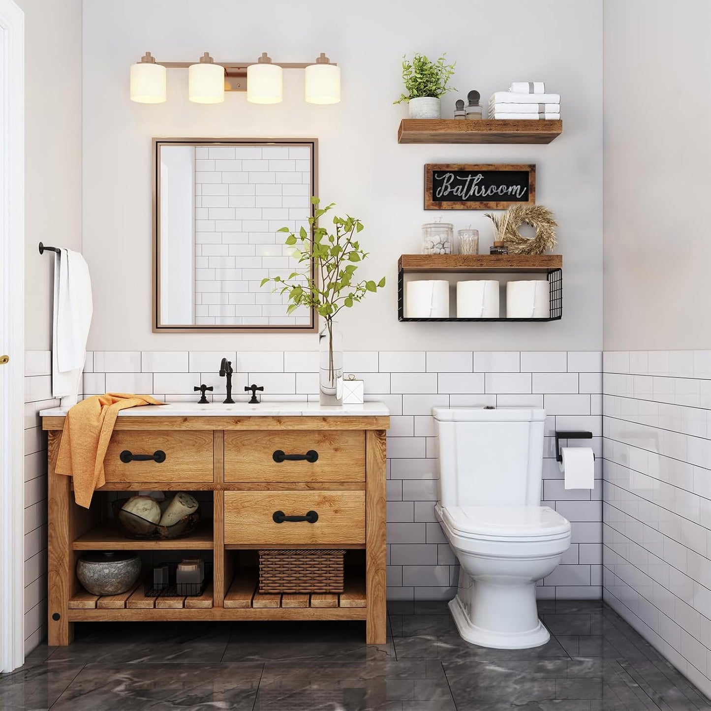 Bathroom Shelf Organizer Set