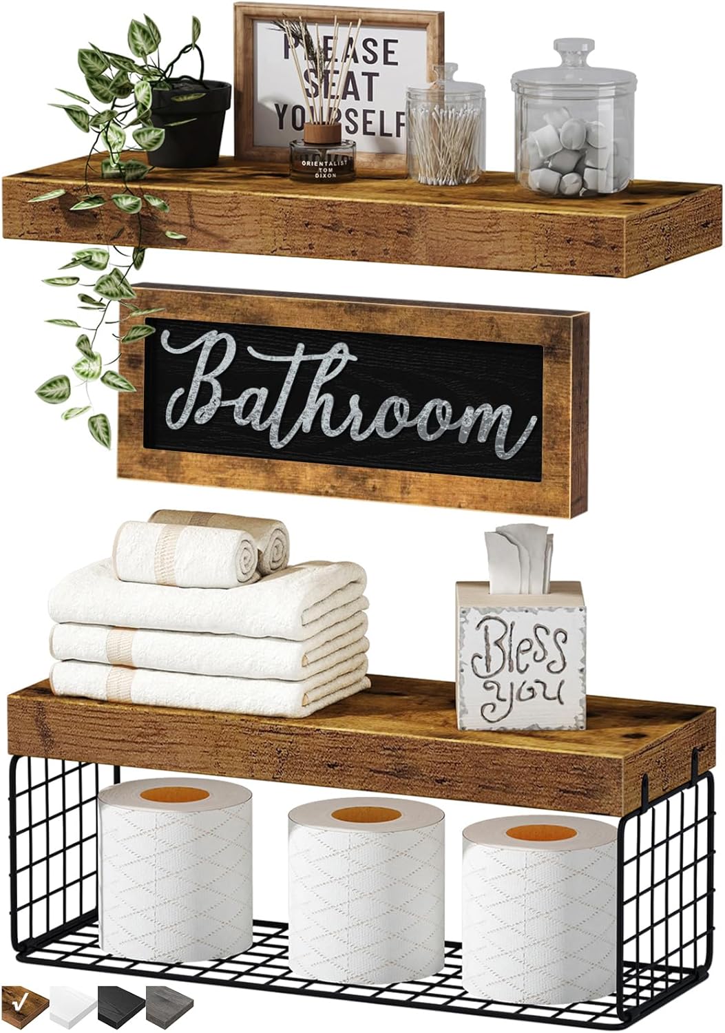 Bathroom Shelf Organizer Set