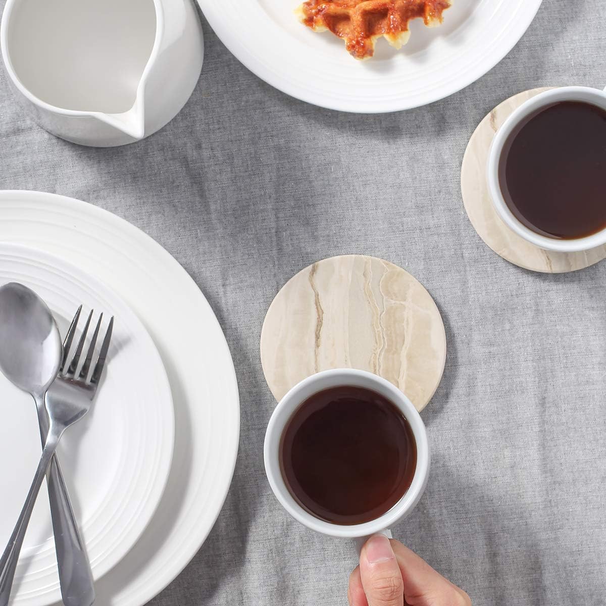 Absorbent Ceramic Coasters Set