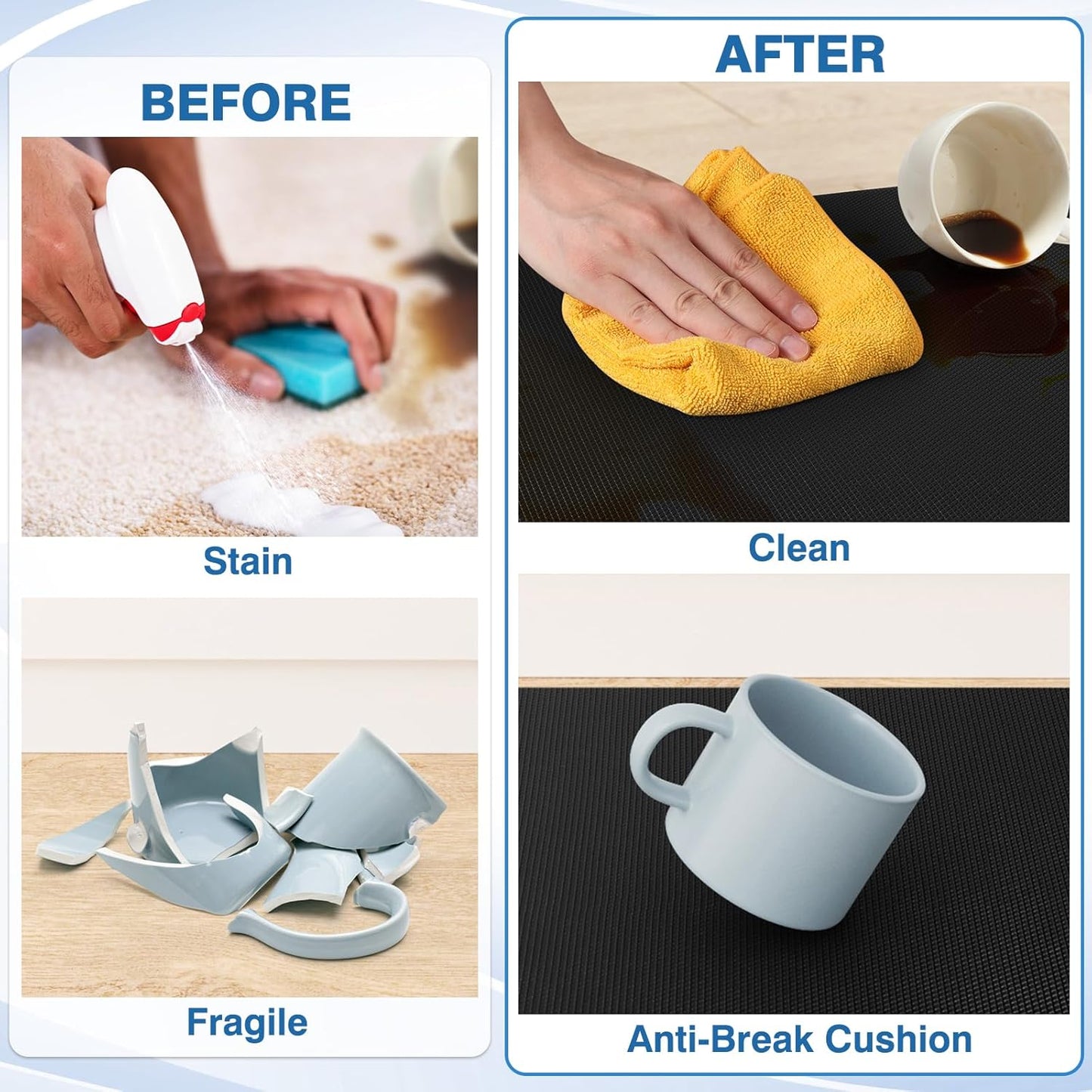 Cushioned Anti-Fatigue Kitchen Mat Set