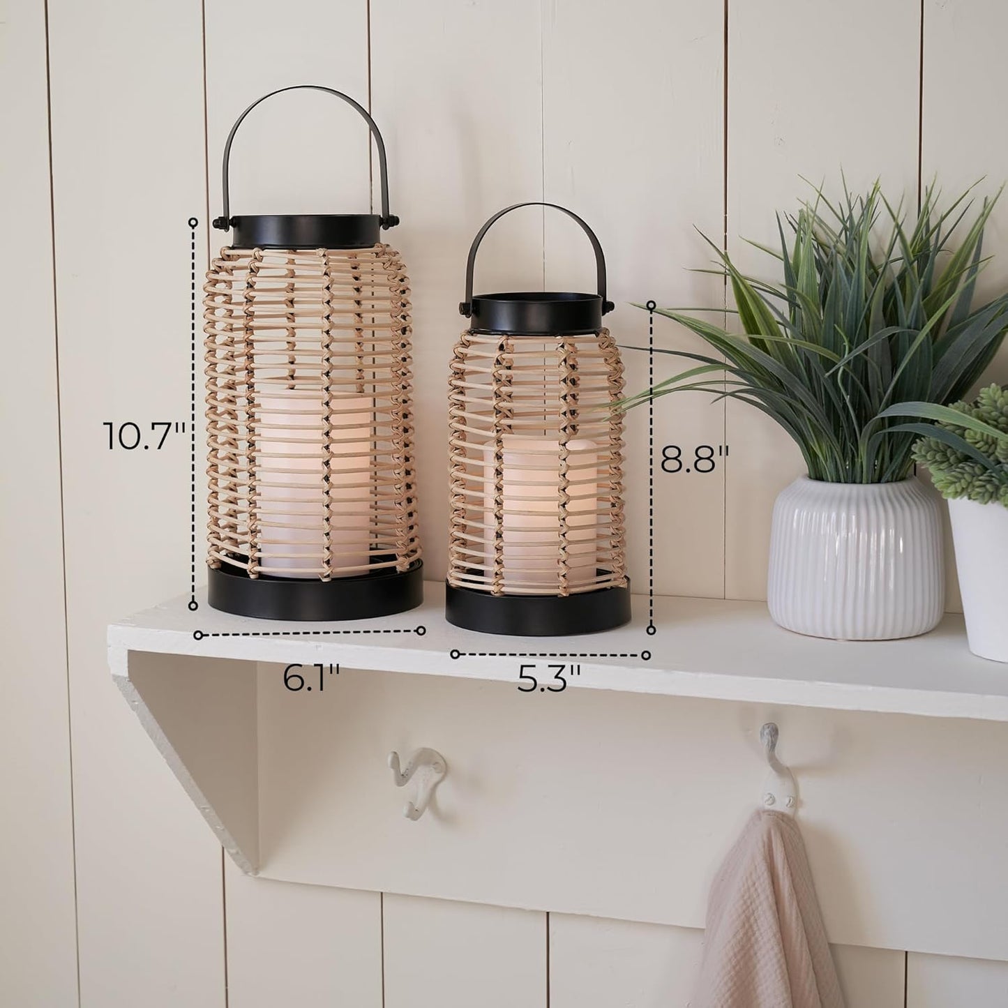 Handcrafted Natural Rattan Boho Lanterns
