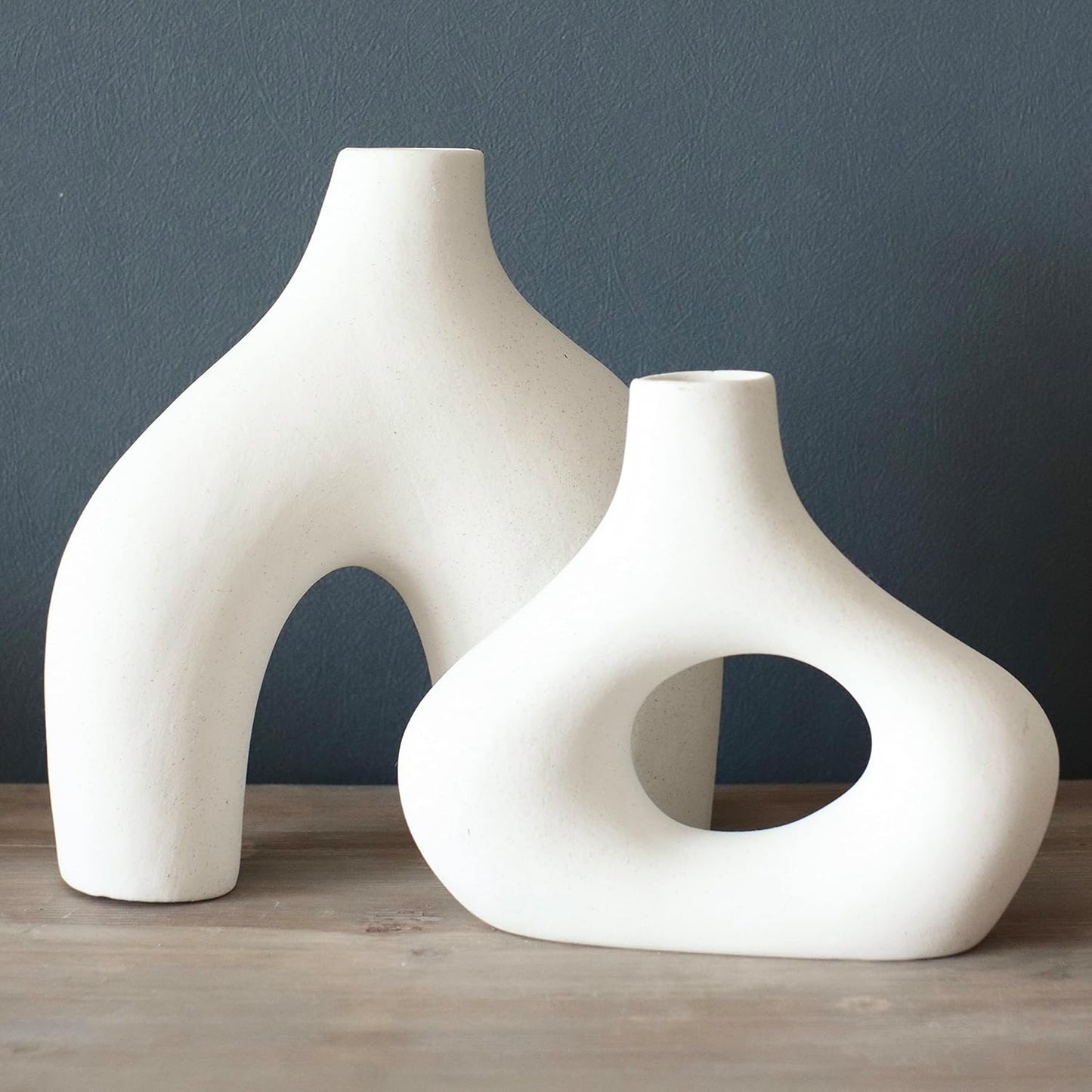 Carrot's Den Donut Vase Set – Minimalist Nordic Ceramic Decor