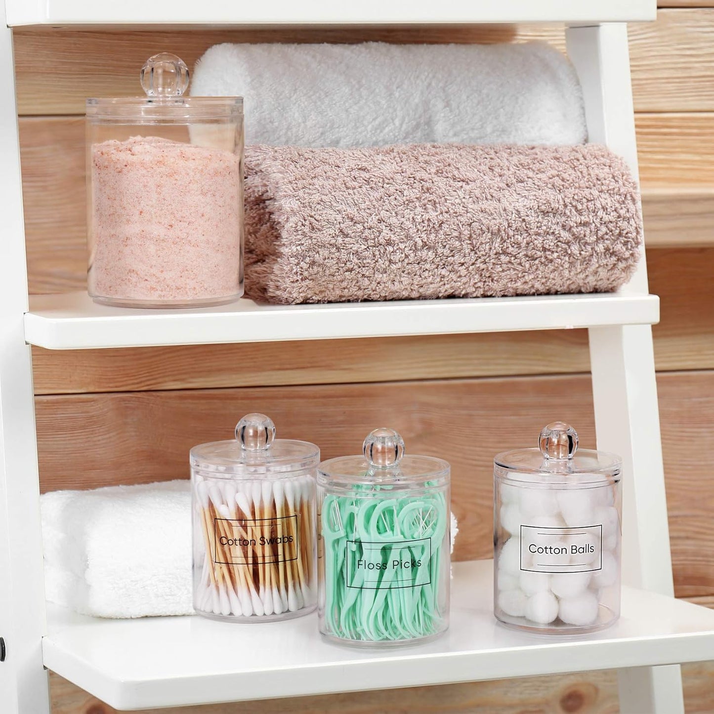 4-Piece Acrylic Qtip Holder Set