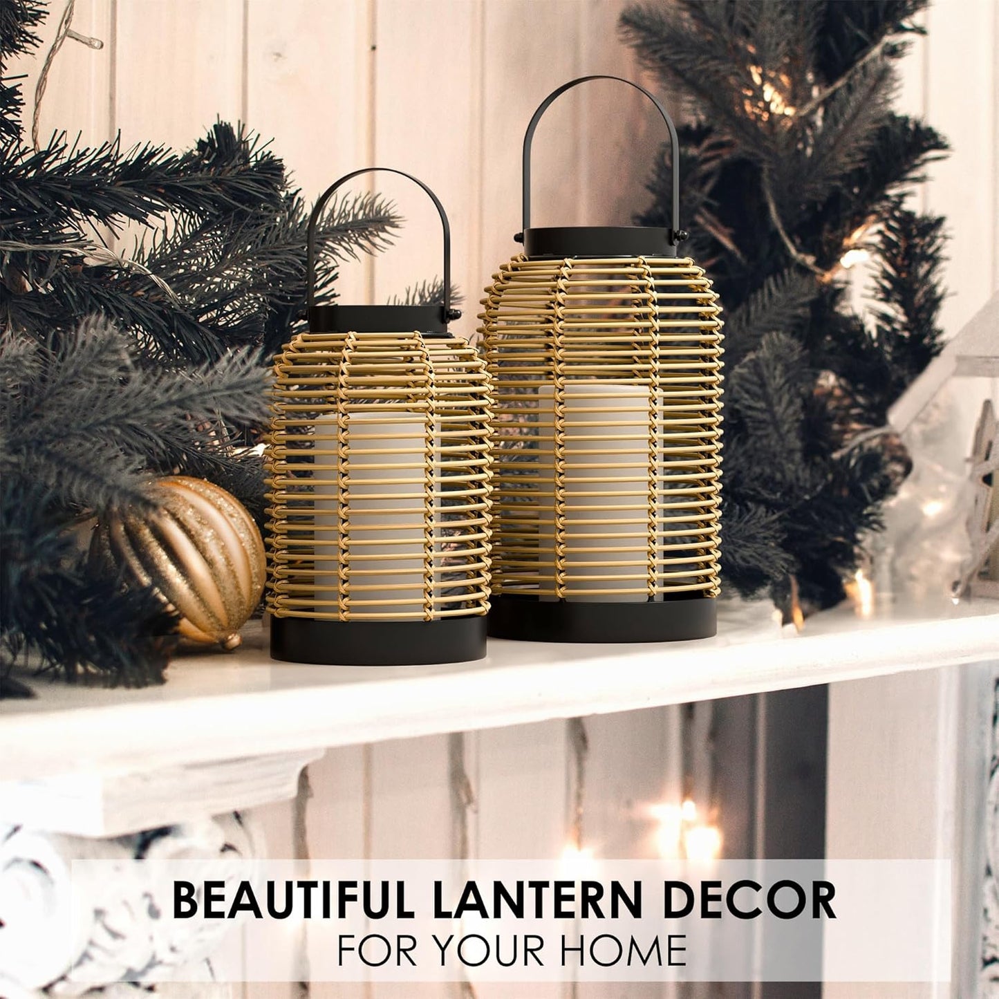 Handcrafted Natural Rattan Boho Lanterns