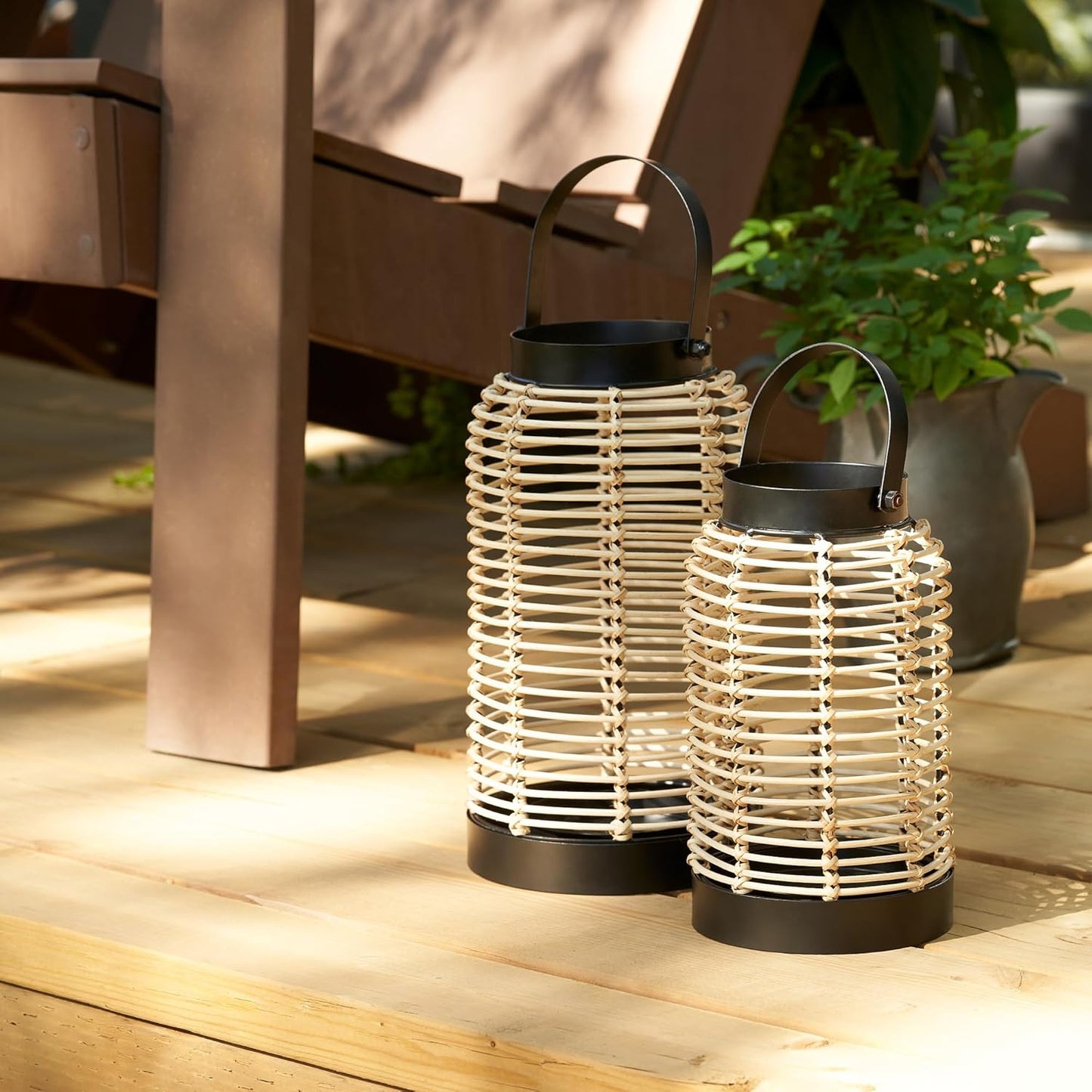 Handcrafted Natural Rattan Boho Lanterns