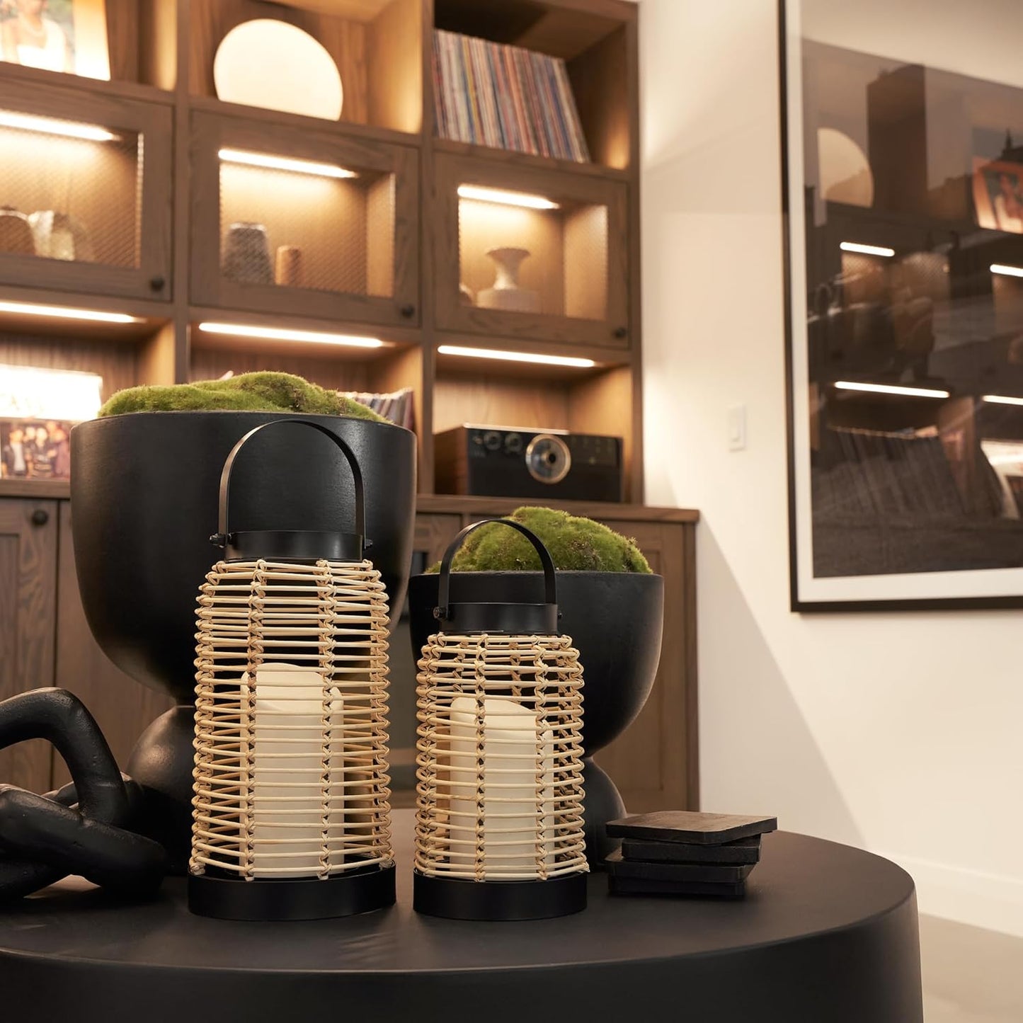 Handcrafted Natural Rattan Boho Lanterns