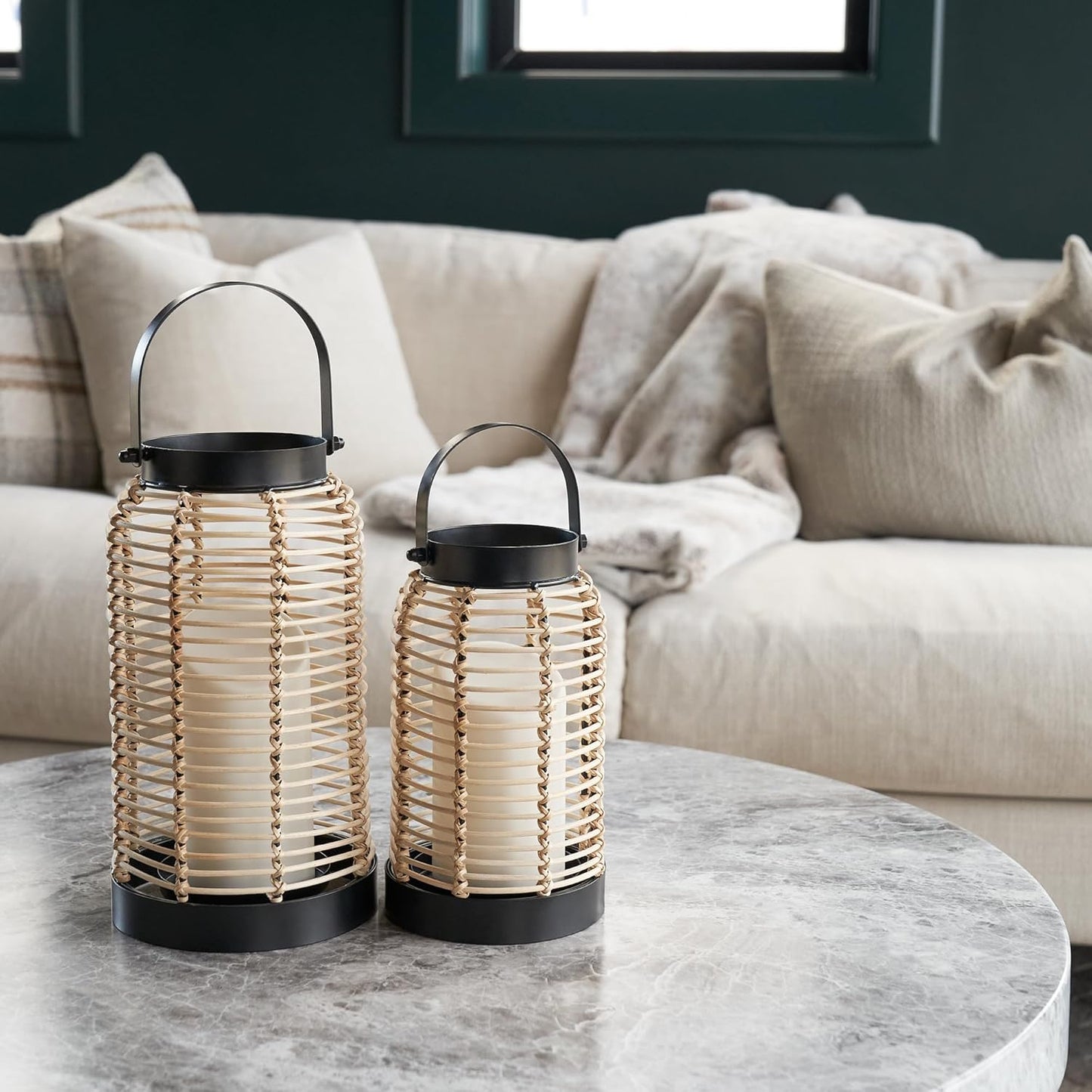 Handcrafted Natural Rattan Boho Lanterns