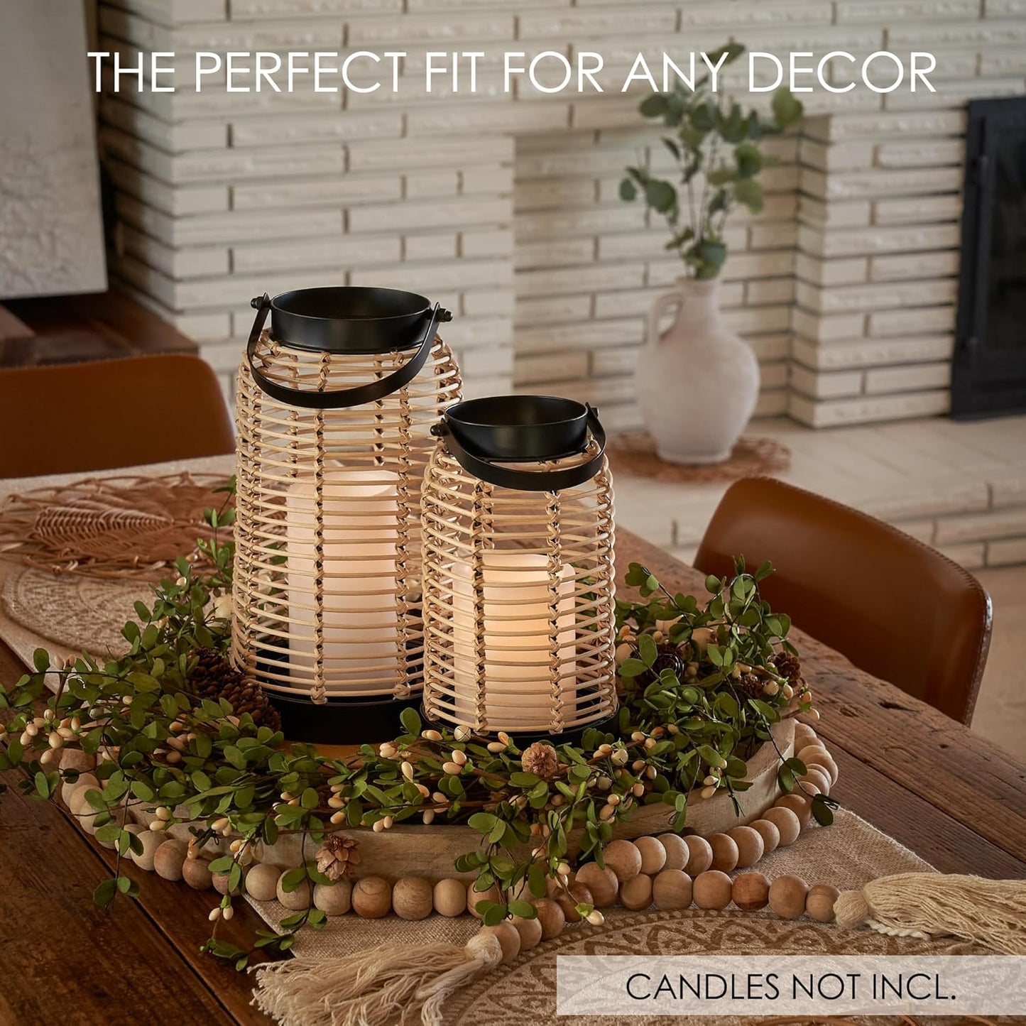 Handcrafted Natural Rattan Boho Lanterns