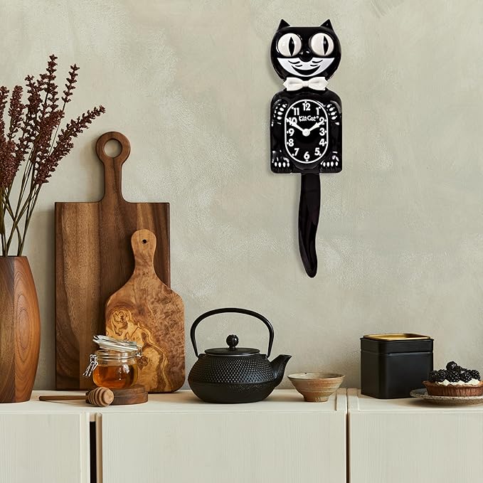 Classic Black Cat Wall Clock