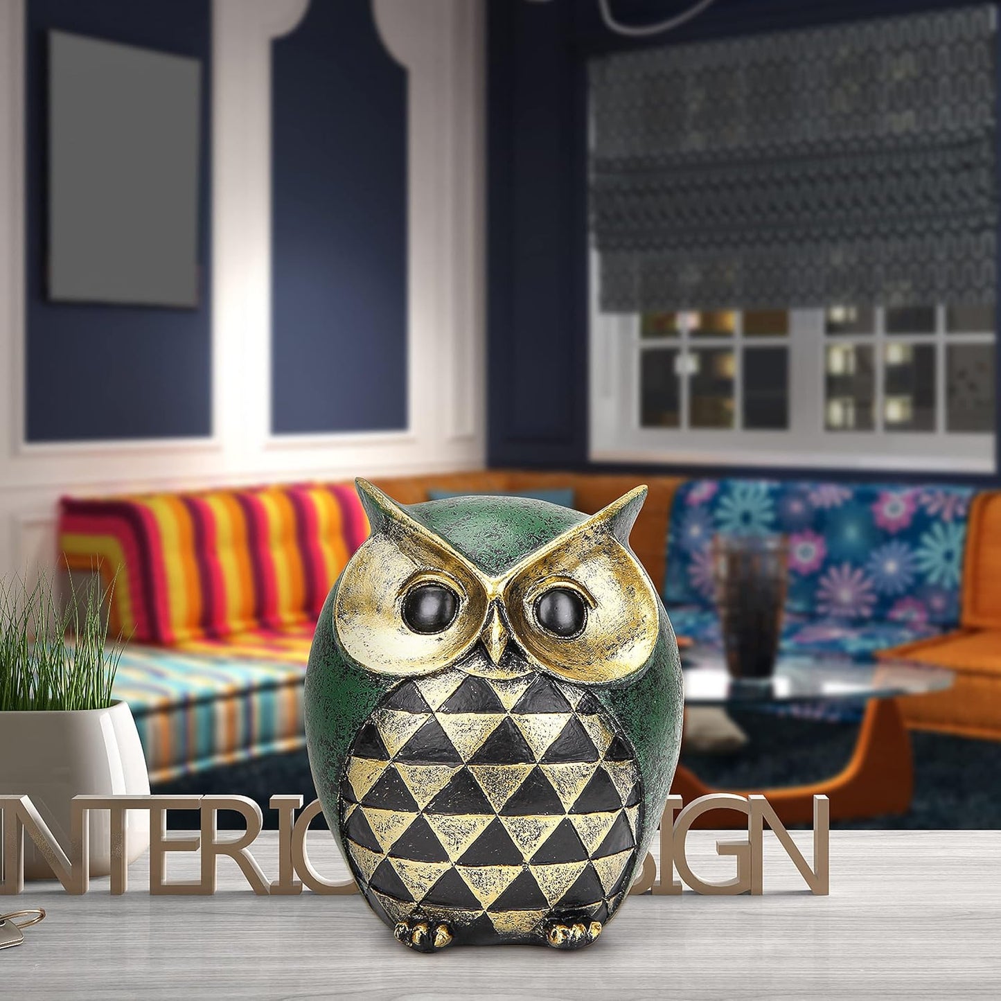 Decorative Resin Owl Figurine