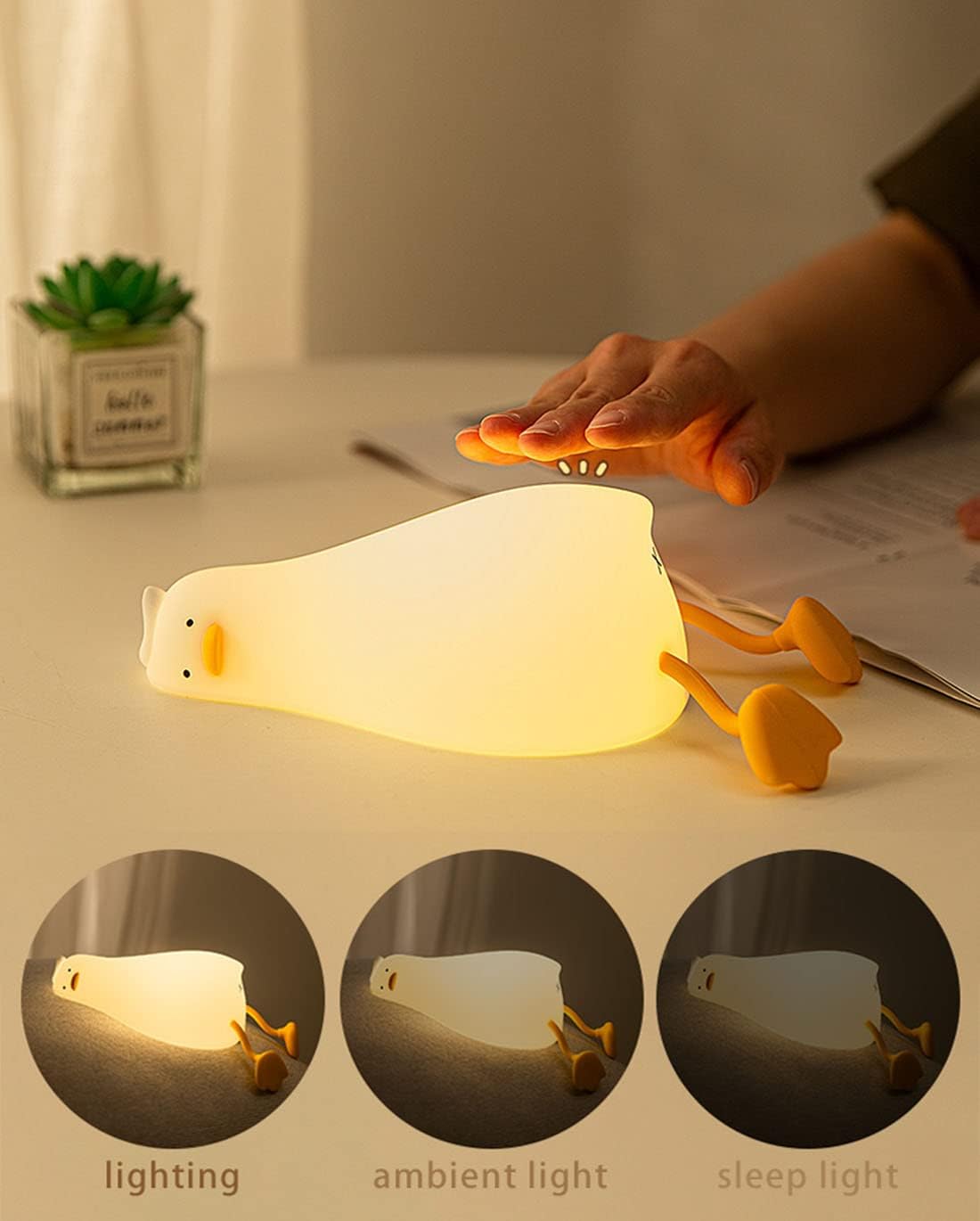 Duck-Shaped Silicone Night Light