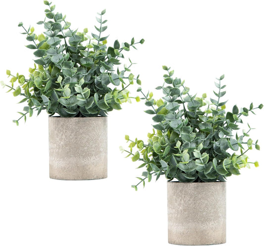 Artificial Eucalyptus Potted Plants – Set of 2